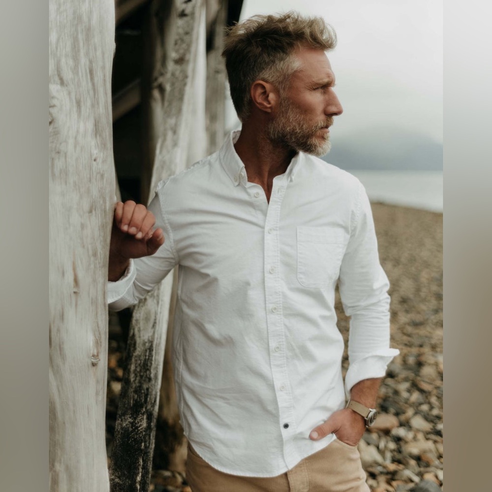 Taylor Stitch White Casual Button Down Shirt